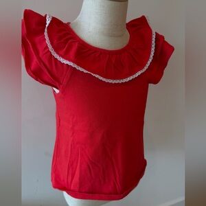 Janie and Jack Scarlet Ruffle Tee